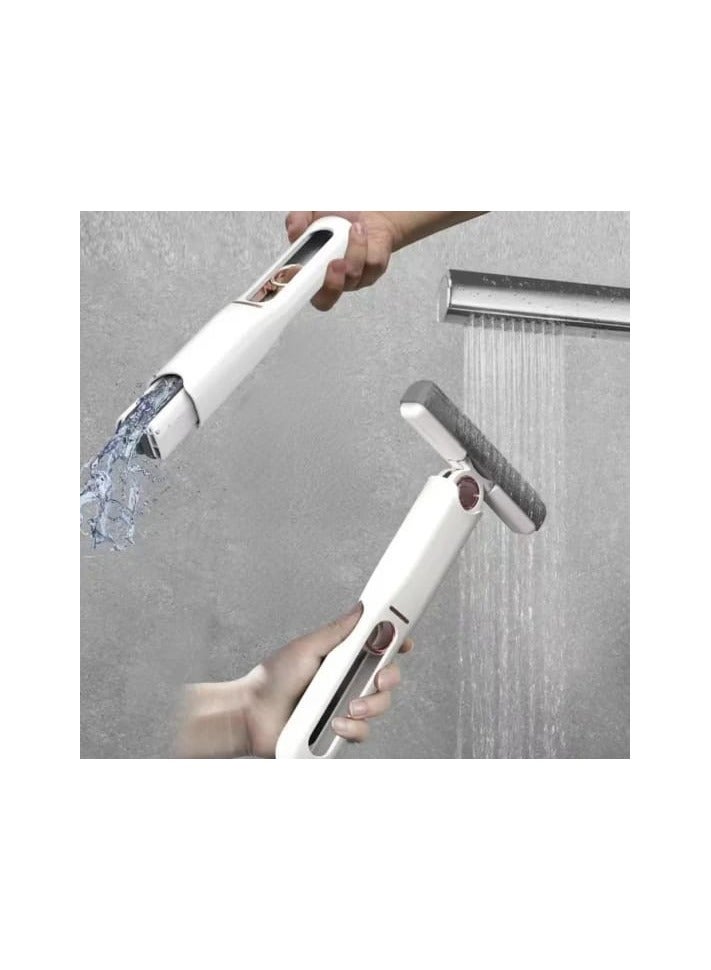 Mini Mop Portable Self-squeeze Small Mop - Self Squeezing Mini Mop, Wet And Dry Use Strong Absorbent Cleaning Mop For Kitchen Wash Basin, Sink, Bathroom, Car Glass (2 Cotton Head + 1 Squeeze Handle) - Image 1