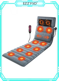 EzzySo Full Body Massage Mat With Heat & Movable Shiatsu Neck Back Massager Pillow Upgraded Massage Mattress Pad With 9 Massage Modes For Neck Back Leg Pain Relief Calf Muscle Relaxation  - Image 1