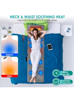 EzzySo Full Body Massage Mat With Heat & Movable Shiatsu Neck Back Massager Pillow Upgraded Massage Mattress Pad With 9 Massage Modes For Neck Back Leg Pain Relief Calf Muscle Relaxation  - Image 5