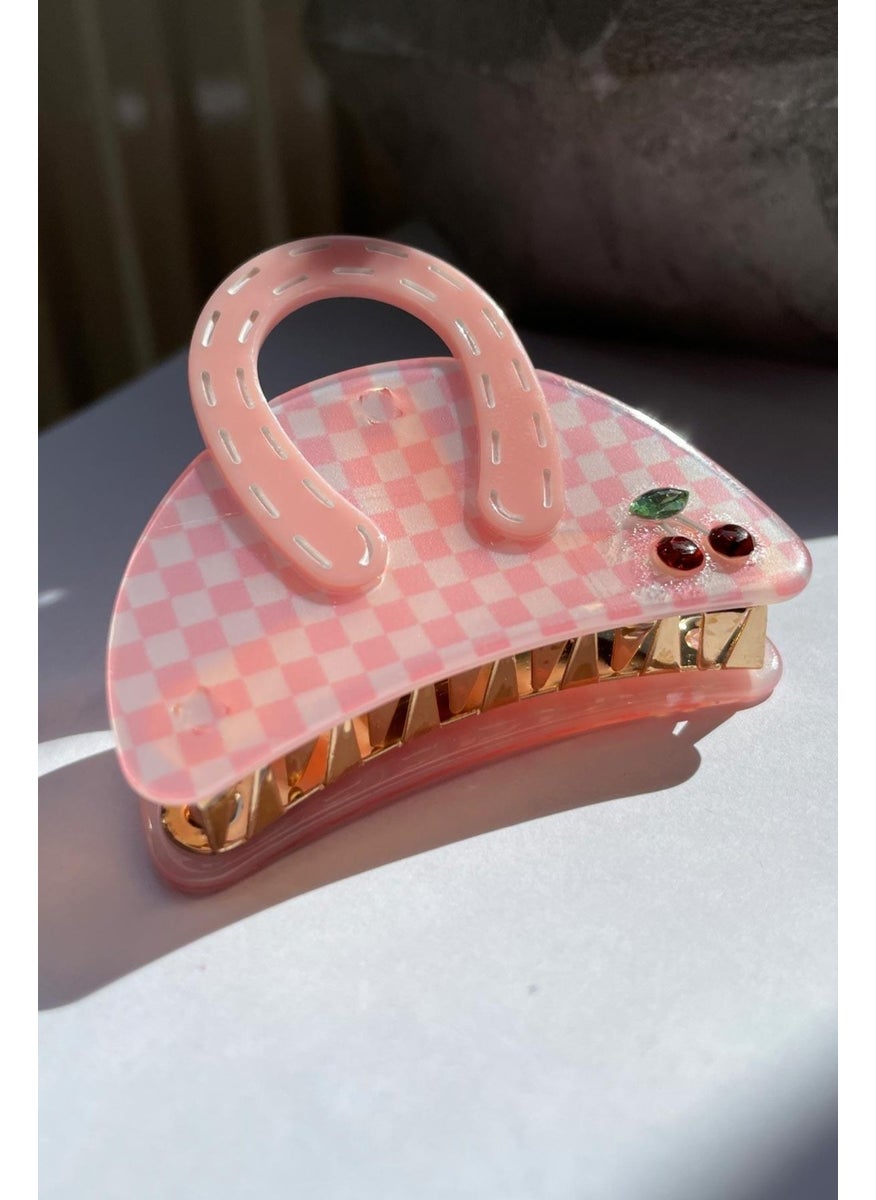 Şubu Tasarım Branch Design Bag Figured Imported Bone Latch Buckle Pink SBT1609 