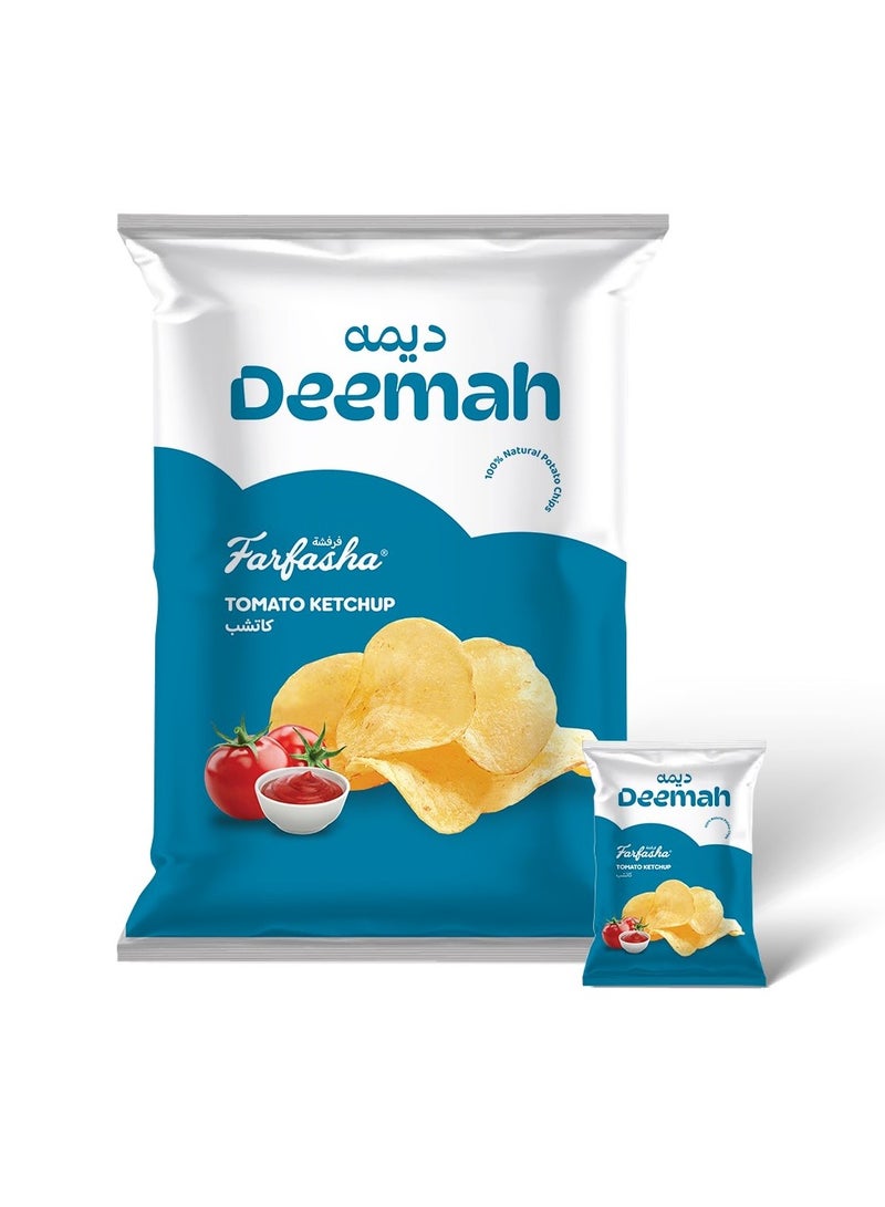 Deemah Farfasha Potato Chips Ketchup 12 x 21g - Image 1