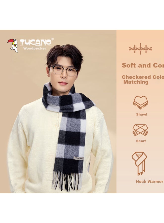 Tucano Pure Wool Scarf For Men, Winter High-end Neck Warmer, Luxurious Gift For Men And Fathers, New Year Birthday Gift Box - Image 2