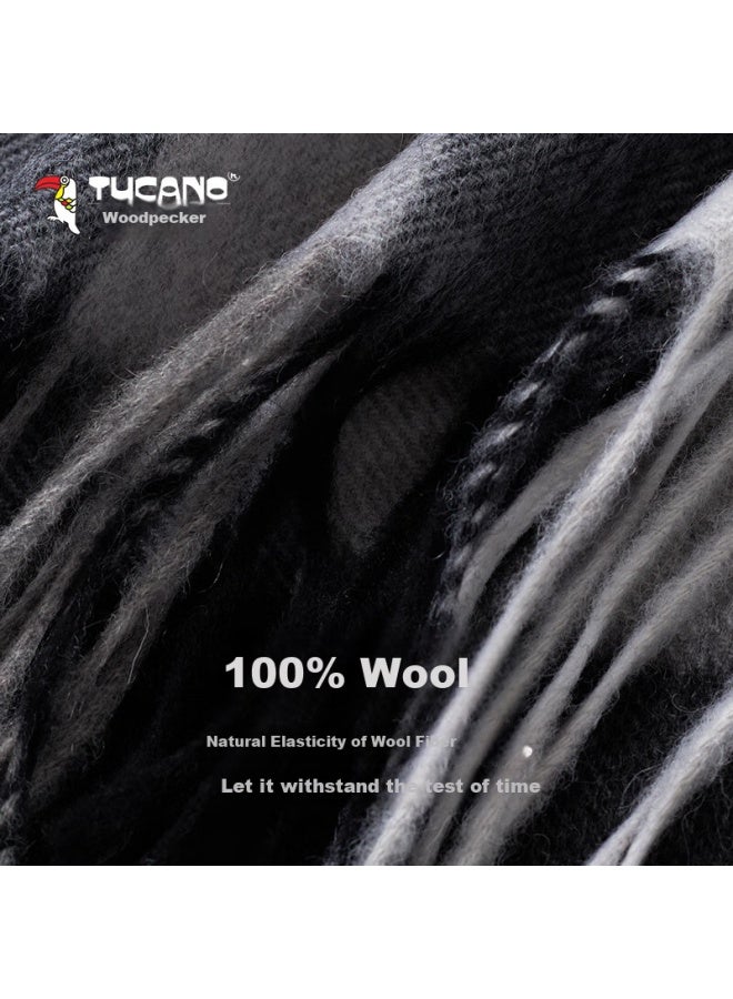Tucano Pure Wool Scarf For Men, Winter High-end Neck Warmer, Luxurious Gift For Men And Fathers, New Year Birthday Gift Box - Image 3
