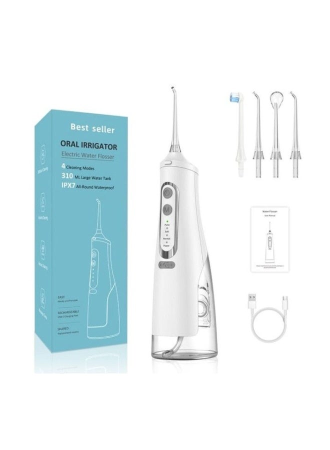 M209 Oral Irrigator – Rechargeable Portable Water Flosser, 4 Cleaning Modes, 310ml Large Water Tank, IPX7 Waterproof Dental Jet Cleaner - Image 1