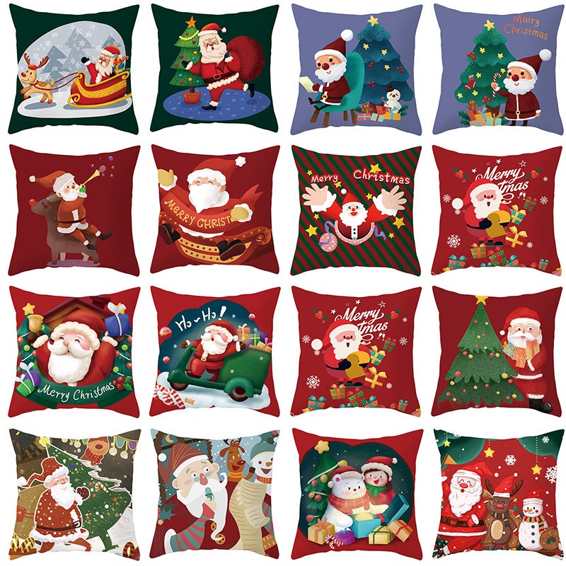 new Santa Claus pillow cover cute Christmas home cushion cover cute cartoon pillow - Image 2