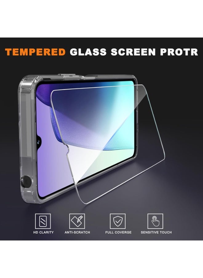 Xiaomi Redmi 14C 4G With 2 Pcs Screen Protector, Slim Soft TPU Anti-Scratch Shockproof Silicone TPU Bumper Back Case Cover Clear