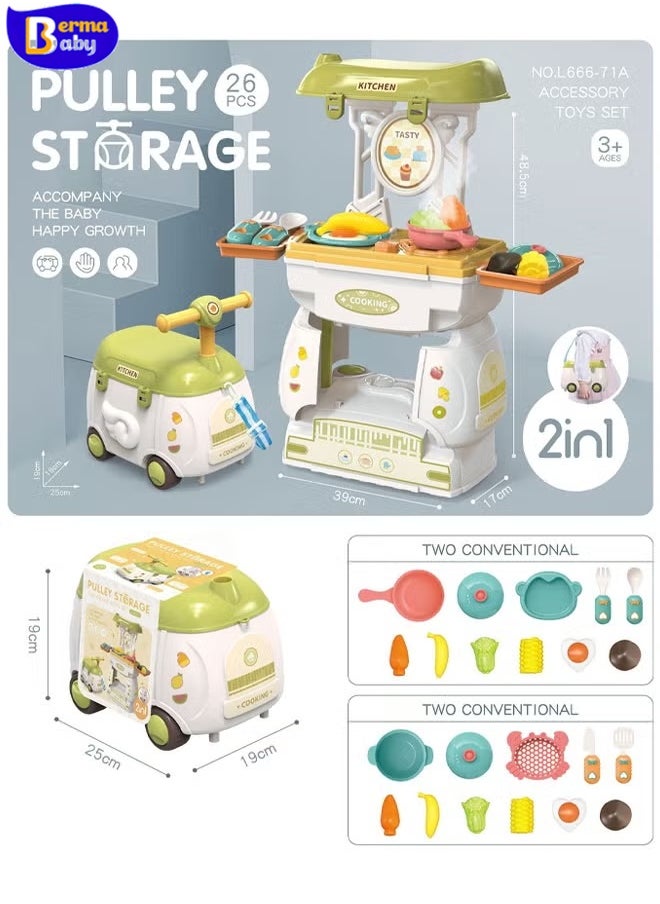 Berma Baby - 2-in-1 simulation medical toys, role-playing toys, cartoon car stethoscope syringe 24-piece toy set with storage function, suitable for role-playing for boys and girls over 3 years old, indoor and outdoor toys, holiday gifts. - Image 1