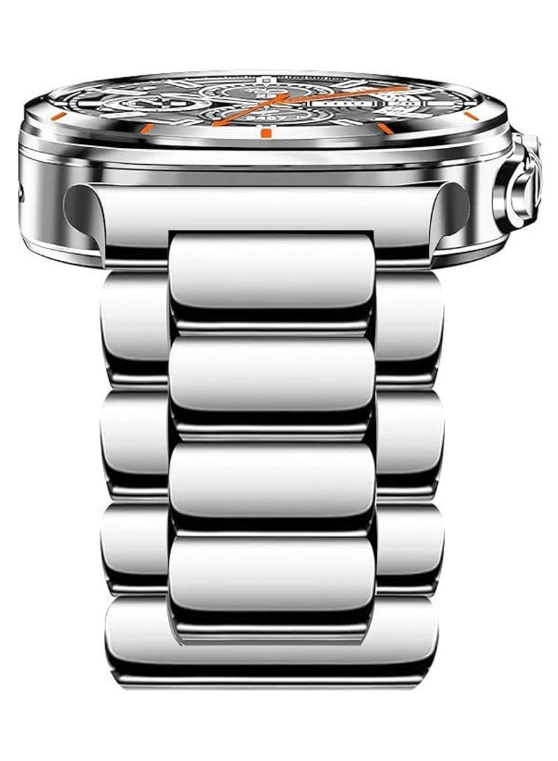 TIGER Stainless Steel Band Compatible with Samsung Galaxy Watch Ultra 47mm (2024) – Premium No Gap Business Metal Strap for Galaxy Watch 7 Ultra – Stylish Replacement Wristband for Men & Women - Image 1