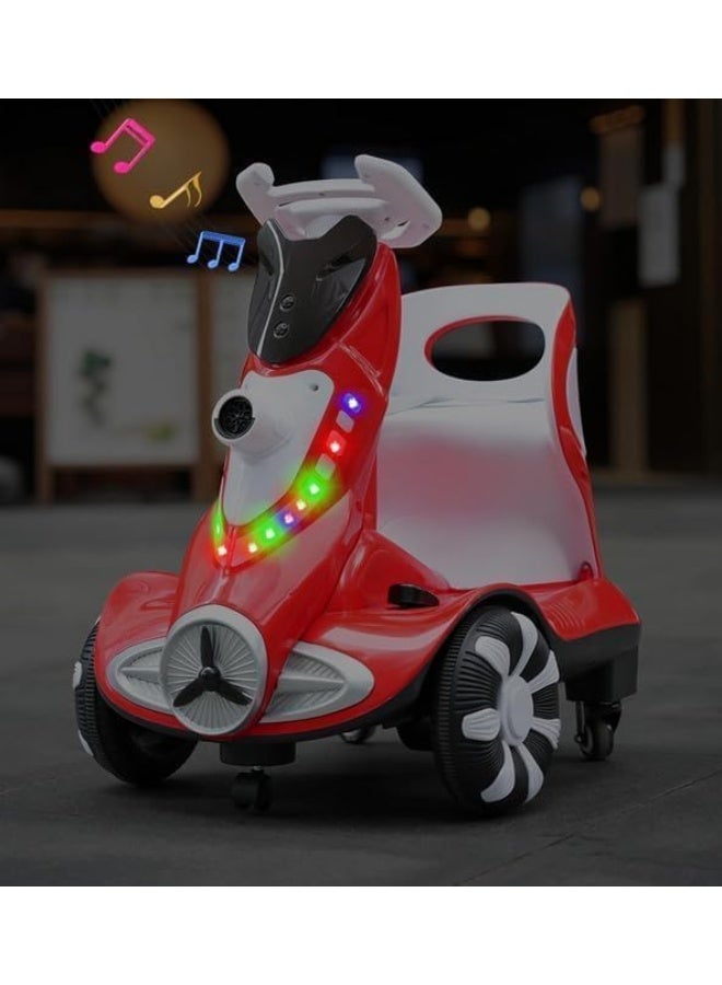Kids 6V Electric Ride-On Bubble Car with 360-Spin, Music, and LED Lights - Image 3