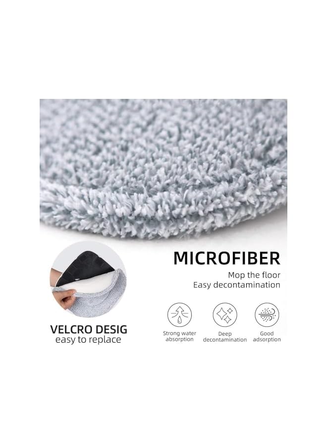 promass Spin Mop with 360° Self Separation System | 4 Microfiber Rugs | Mop Bucket with Wringer Set for Floor Cleaning, Efficient Wet and Dry Cleaning - Grey - Image 3