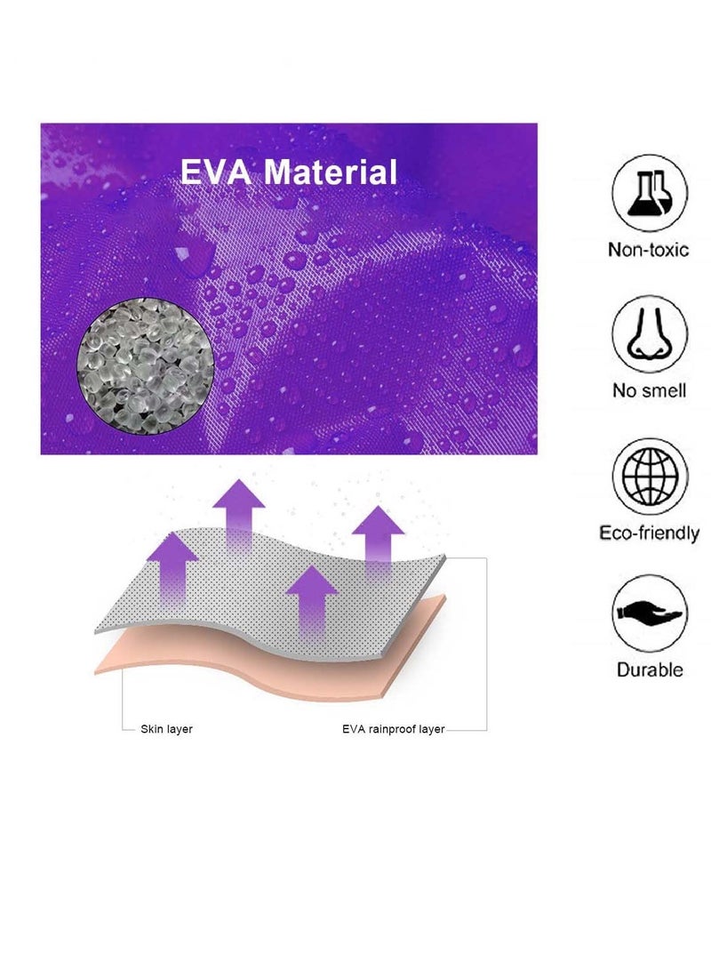 SYOSI Raincoat Rain Ponchos for Adults Women Men - 1 Pack Reusable EVA Clear Portable Rain Coats Lightweight Jackets with Hood, Rain Ponchos Adults Packable Poncho Adult Clear Hood - Image 4