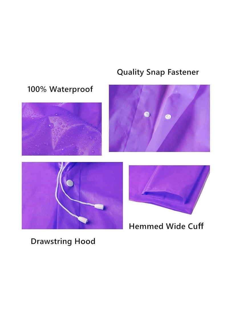 SYOSI Raincoat Rain Ponchos for Adults Women Men - 1 Pack Reusable EVA Clear Portable Rain Coats Lightweight Jackets with Hood, Rain Ponchos Adults Packable Poncho Adult Clear Hood - Image 5