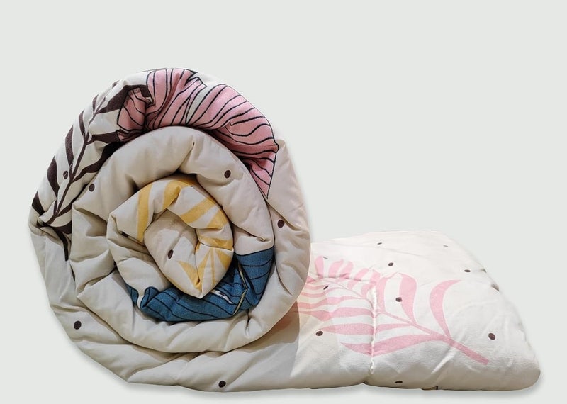 FRESH FROM LOOM All Seasons Collection Micro Fiber Comforter | Dohar | Quit | Double Bed | Double Weaved | Washable | Hypoallergenic Skin Friendly (Beige | 90 x 95 Inch) - Image 1