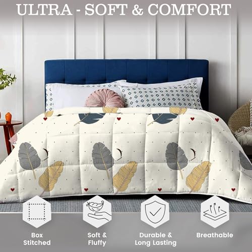 FRESH FROM LOOM All Seasons Collection Micro Fiber Comforter | Dohar | Quit | Double Bed | Double Weaved | Washable | Hypoallergenic Skin Friendly (Beige | 90 x 95 Inch) - Image 2