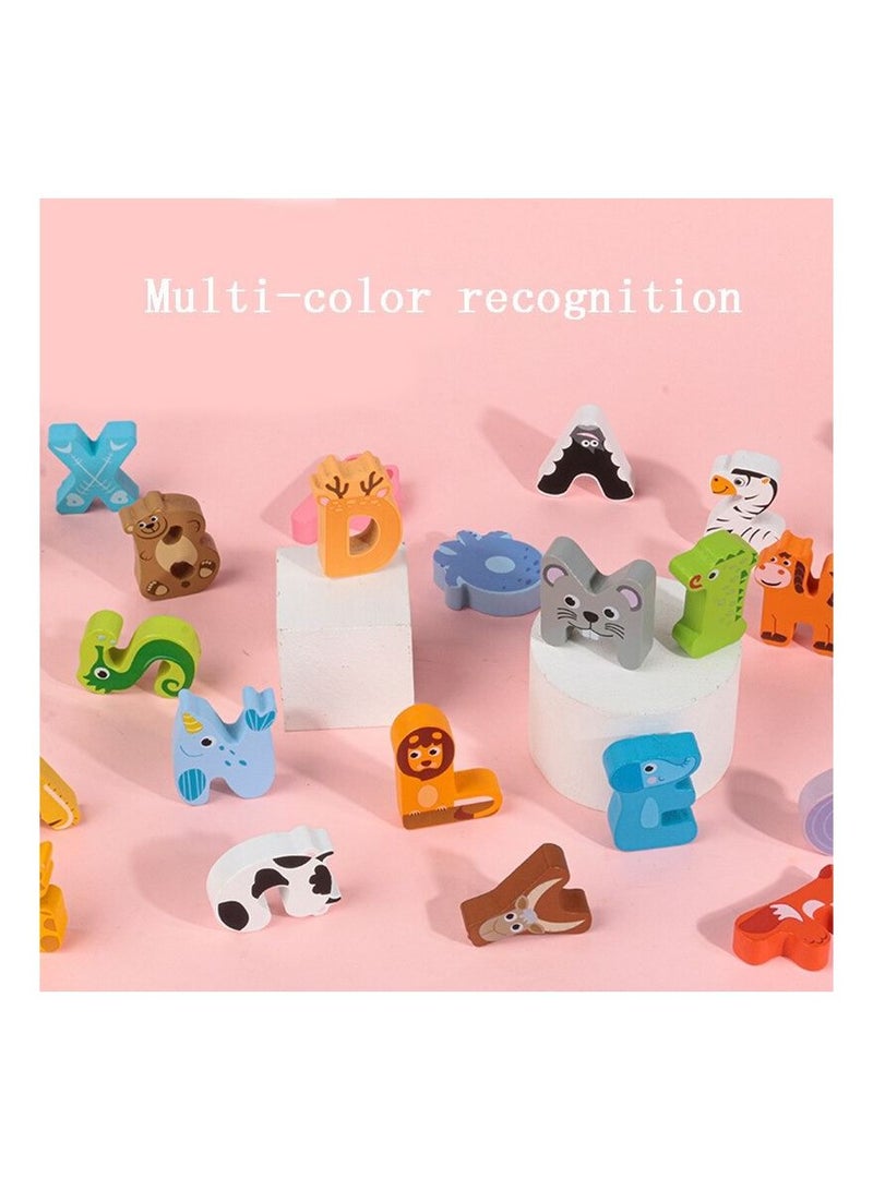 هايلاند لوح خشبي لتعليم الحروف الأبجدية على شكل حيوانات منتسوري - Image 4