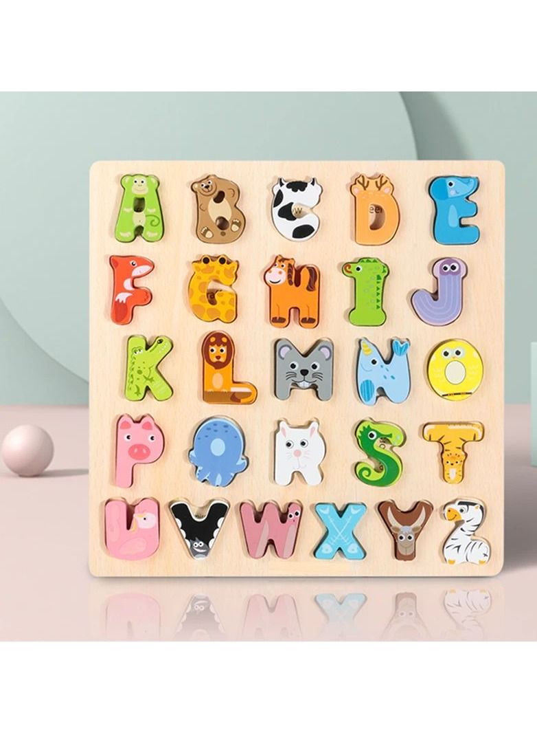 هايلاند لوح خشبي لتعليم الحروف الأبجدية على شكل حيوانات منتسوري - Image 1