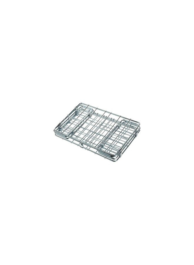 Wald Rear Folding Bicycle Basket (12.75 x 7.25 x 8.5, Silver) W582 - Image 2