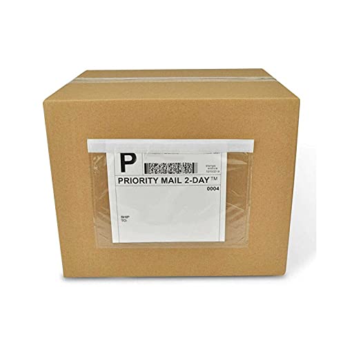 Tapsin 7.5" x 5.5" Packing List Pouches, 100 Pack Shipping Label Envelopes Clear Adhesive Top Loading Packing List - Image 4