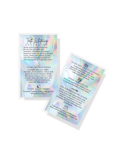 Boutique Marketing LLC Boutique Marketing Teeth Whitening Aftercare Cards 50 Pack 2X3.5 Inch Business Card Wallet Size Nonreflective Matte Rainbow Holographic Look Design  - Image 1