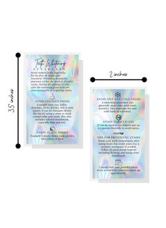 Boutique Marketing LLC Boutique Marketing Teeth Whitening Aftercare Cards 50 Pack 2X3.5 Inch Business Card Wallet Size Nonreflective Matte Rainbow Holographic Look Design  - Image 3