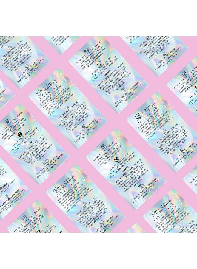 Boutique Marketing LLC Boutique Marketing Teeth Whitening Aftercare Cards 50 Pack 2X3.5 Inch Business Card Wallet Size Nonreflective Matte Rainbow Holographic Look Design  - Image 5