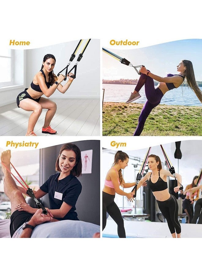DEZNA Exercise Bands Resistance Bands Set for Workingout Door Fitness Gym Resistance Bands Kit for Men Women Stretching Rubber Bands (11PCS) - Image 3