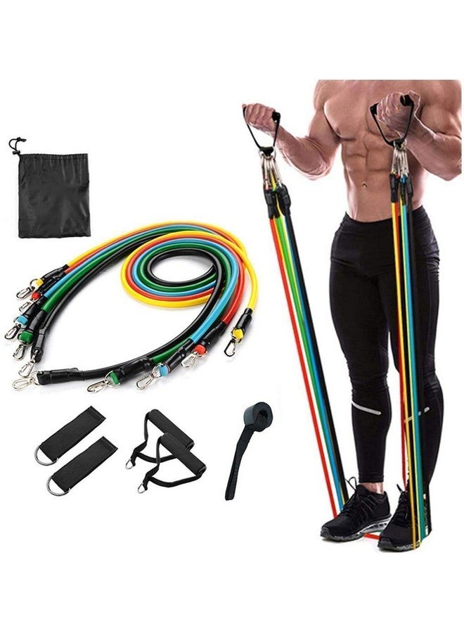 DEZNA Exercise Bands Resistance Bands Set for Workingout Door Fitness Gym Resistance Bands Kit for Men Women Stretching Rubber Bands (11PCS) - Image 1