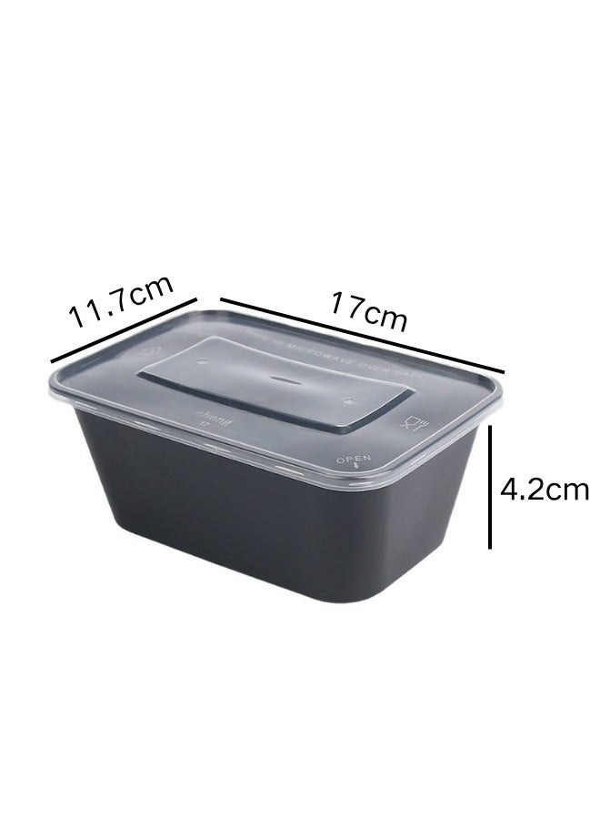DOUGEI 50-Pack Meal Prep Containers, Microwavable Reusable Food Containers with Lids for Food Prepping, Disposable Lunch Boxes, Plastic Food Boxes- Stackable, Freezer Dishwasher Healthy - Image 2