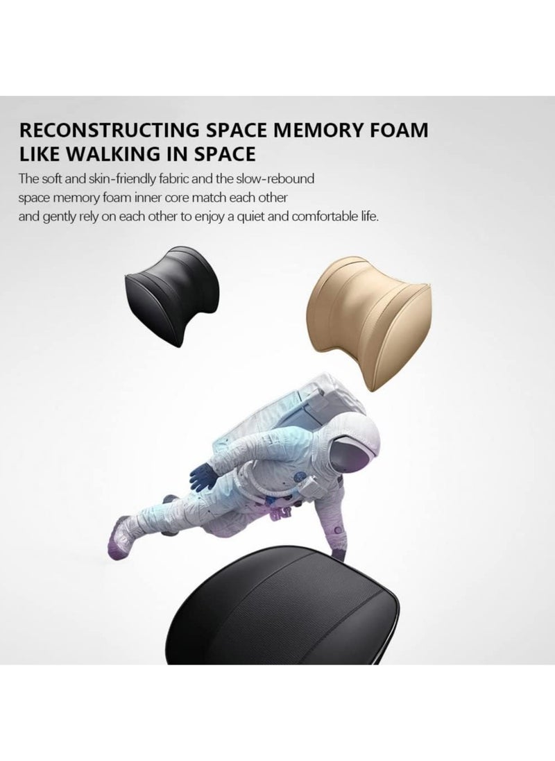 ORiTi - Car Neck & Back Pillow Set - Neck & Lumbar Support Pillow for Chair, Car Seat, Wheelchair, Gaming, Office Chair - Enhanced Comfort Memory Foam Headrest & Back Cushion - Image 1
