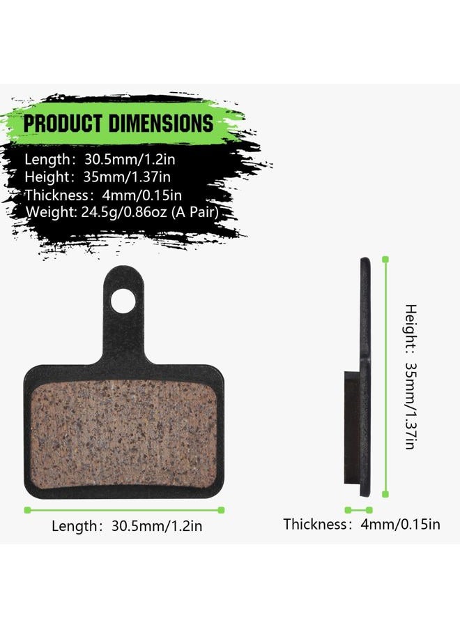 Zacro 4 Pairs Bike Brake Pads, Ceramic Bicycle Disc Brake Pads Fit for Tektro Shimano TRP Deore Br-M575 B01s Mt200 M525 M515 T615 T675 M505 M495 M486 M485, Mountain MTB Ebike Brake Pads Replacement - Image 5