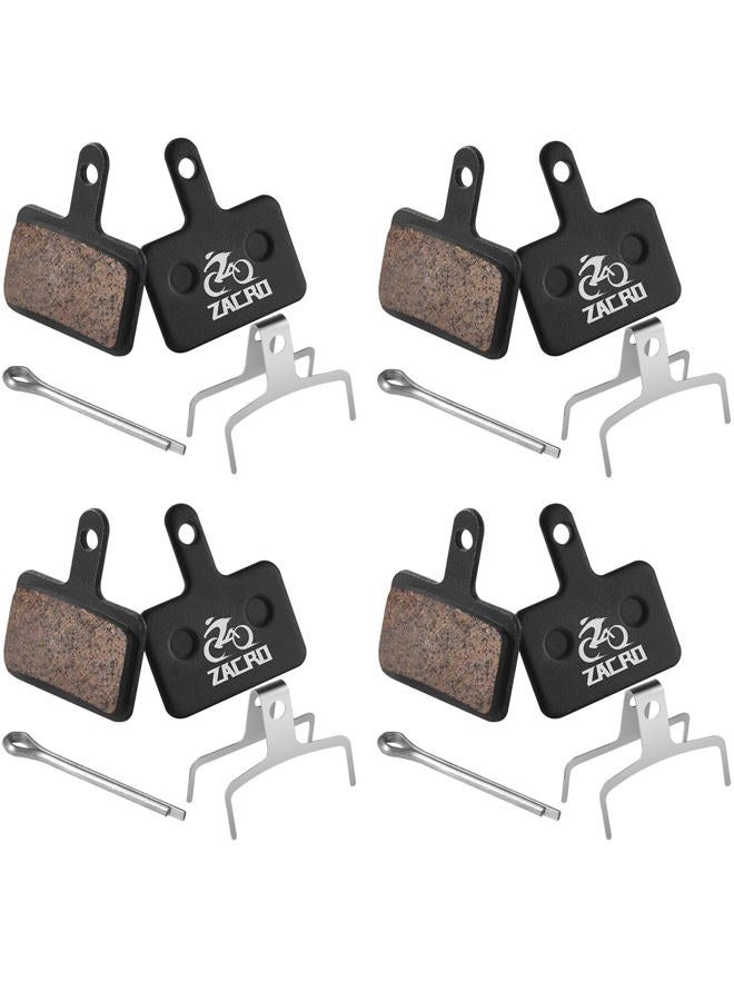 Zacro 4 Pairs Bike Brake Pads, Ceramic Bicycle Disc Brake Pads Fit for Tektro Shimano TRP Deore Br-M575 B01s Mt200 M525 M515 T615 T675 M505 M495 M486 M485, Mountain MTB Ebike Brake Pads Replacement - Image 1