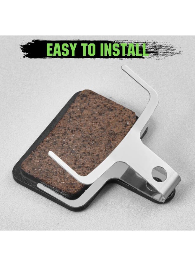 Zacro 4 Pairs Bike Brake Pads, Ceramic Bicycle Disc Brake Pads Fit for Tektro Shimano TRP Deore Br-M575 B01s Mt200 M525 M515 T615 T675 M505 M495 M486 M485, Mountain MTB Ebike Brake Pads Replacement - Image 4