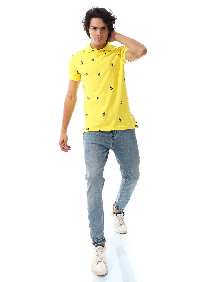 Andora Palms Vibes Pique Chartresure Yellow Polo_Yellow  - Image 1