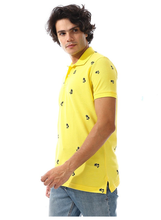 Andora Palms Vibes Pique Chartresure Yellow Polo_Yellow  - Image 3