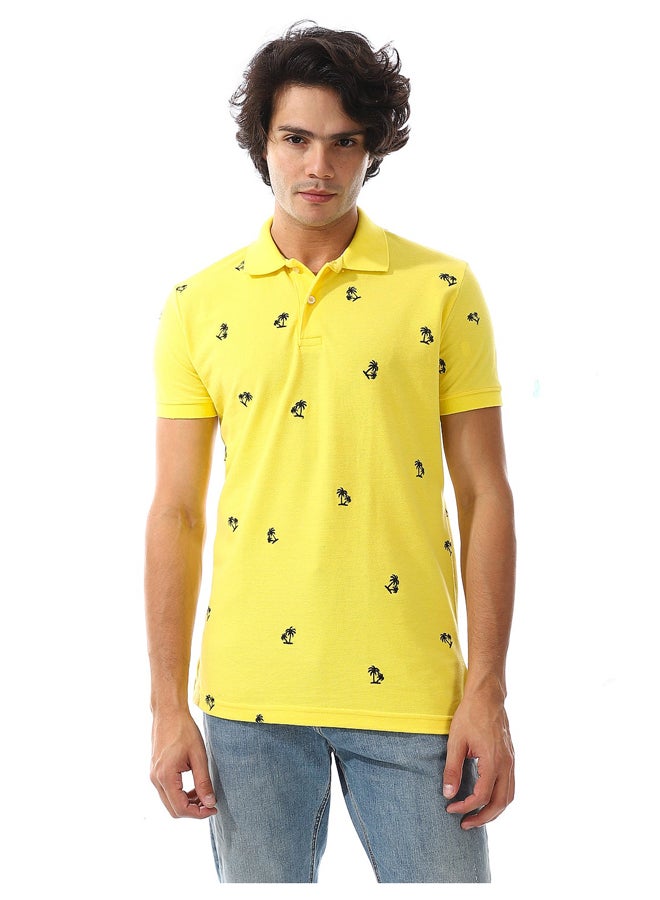 Andora Palms Vibes Pique Chartresure Yellow Polo_Yellow  - Image 2