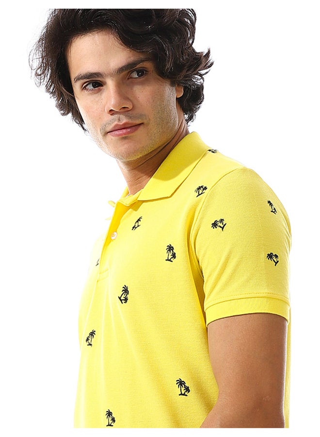 Andora Palms Vibes Pique Chartresure Yellow Polo_Yellow  - Image 5