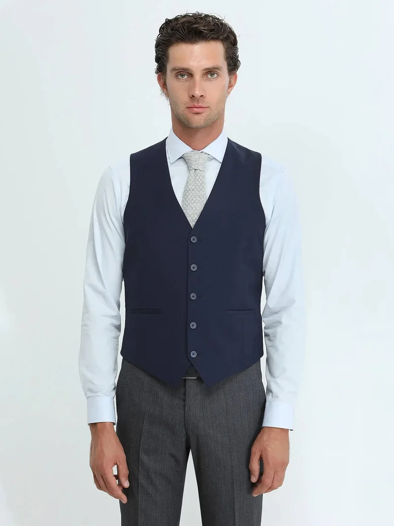 Kip Saks Slim Fit Butterfly Collar Classical Waistcoat