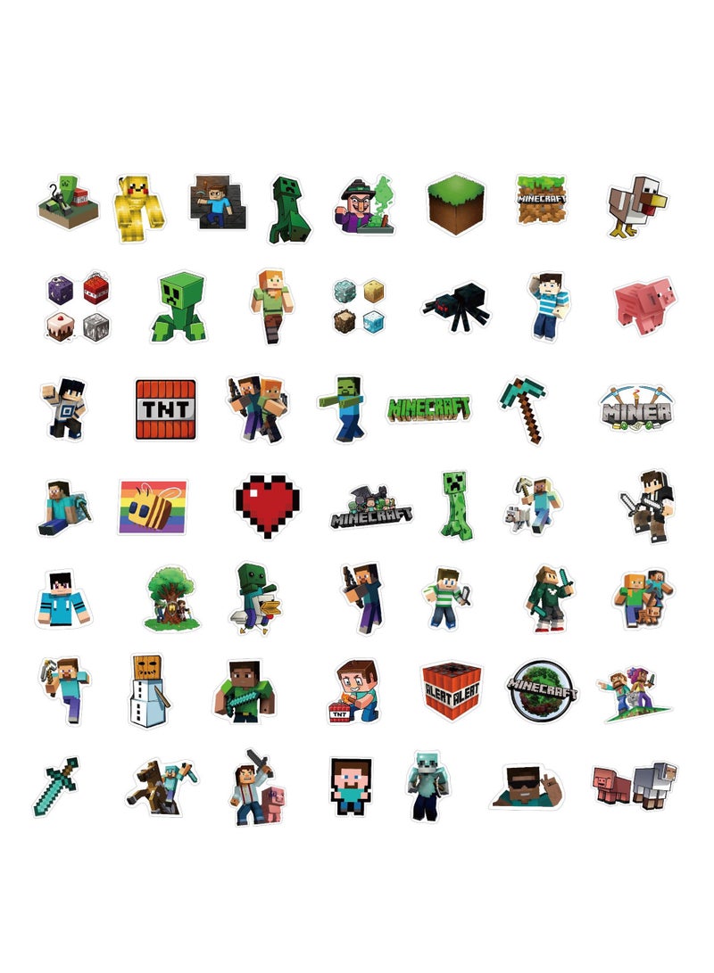 50pcs Minecraft graffiti stickers cartoon game waterproof sticker for video game theme party funny stickers for lovers best gift decorative stickers - Image 5