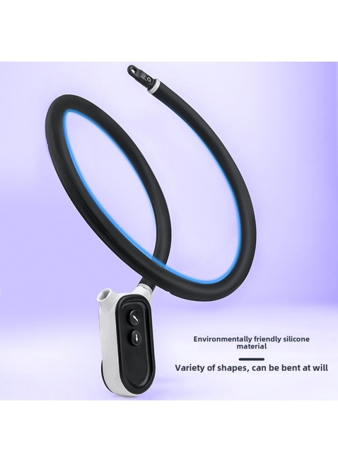 Generic Sea Frog U-shaped Magnetic Hanging Neck Bracket Adjustable Collar Mobile Phone Bracket First View Angle Shooting Accessories-Color:Max Version (full Set)  - Image 3