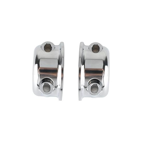 FVMOTO CNC Brake Clutch Perch Clamps Half Clamp Compatible with Harley Sportster Softail Dyna Touring Road Glide Street Glide Chrome - Image 1