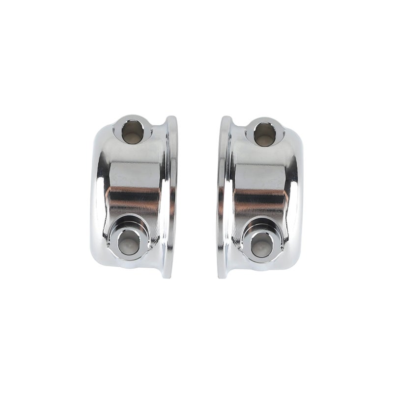 FVMOTO CNC Brake Clutch Perch Clamps Half Clamp Compatible with Harley Sportster Softail Dyna Touring Road Glide Street Glide Chrome - Image 2