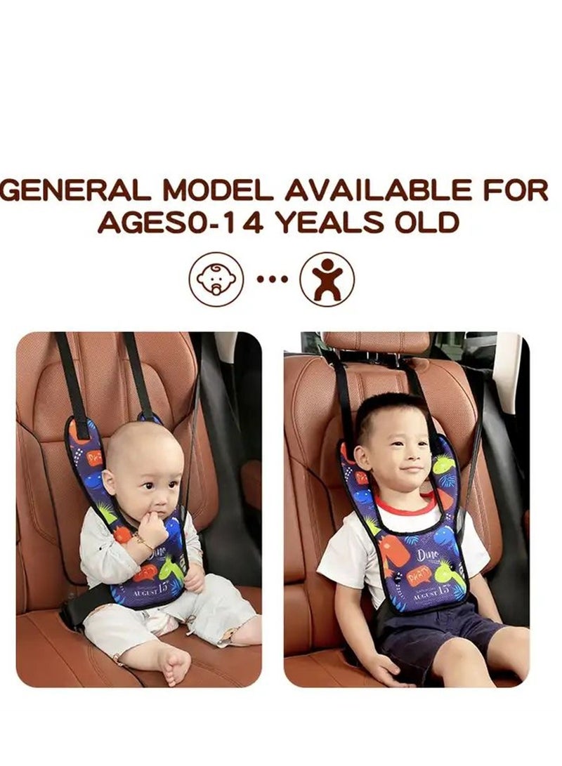 Adjustable Kids Seat Belt Adjuster, Soft Safety Strap Cover and Positioner Pad for Travel Protection - Image 5