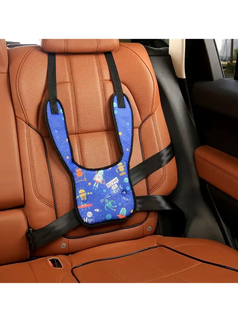 Adjustable Kids Seat Belt Adjuster, Soft Safety Strap Cover and Positioner Pad for Travel Protection - Image 1