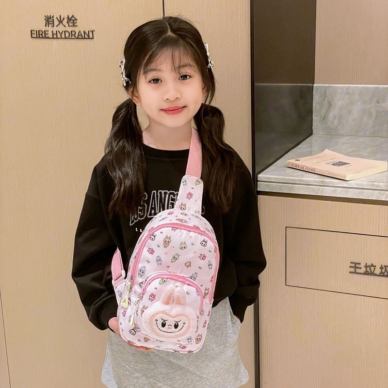 Cartoon Cute Boys And Girls Chest Bag Western Style Printed Plush Doll Children'S Crossbody Bag Children'S Bag - Image 2