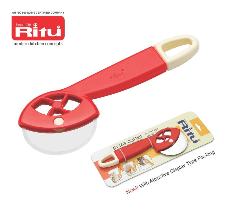 RITU Premium Pizza Cutter with Smooth Rolling Blade | Ideal for Cutting Pizza, Sandwich, Breads, Burger, Paratha | Multipurpose Rotating Slicer with Strong Handle | Color May Vary - Image 4