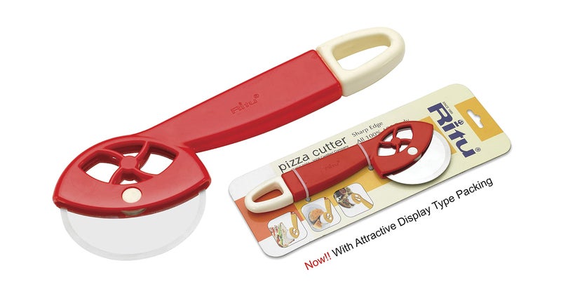 RITU Premium Pizza Cutter with Smooth Rolling Blade | Ideal for Cutting Pizza, Sandwich, Breads, Burger, Paratha | Multipurpose Rotating Slicer with Strong Handle | Color May Vary - Image 3