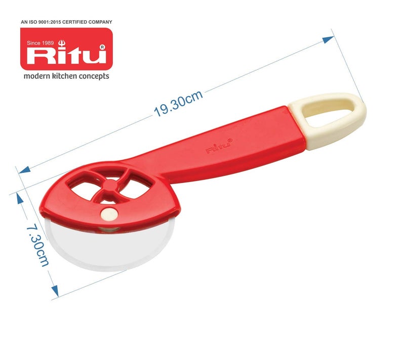RITU Premium Pizza Cutter with Smooth Rolling Blade | Ideal for Cutting Pizza, Sandwich, Breads, Burger, Paratha | Multipurpose Rotating Slicer with Strong Handle | Color May Vary - Image 5