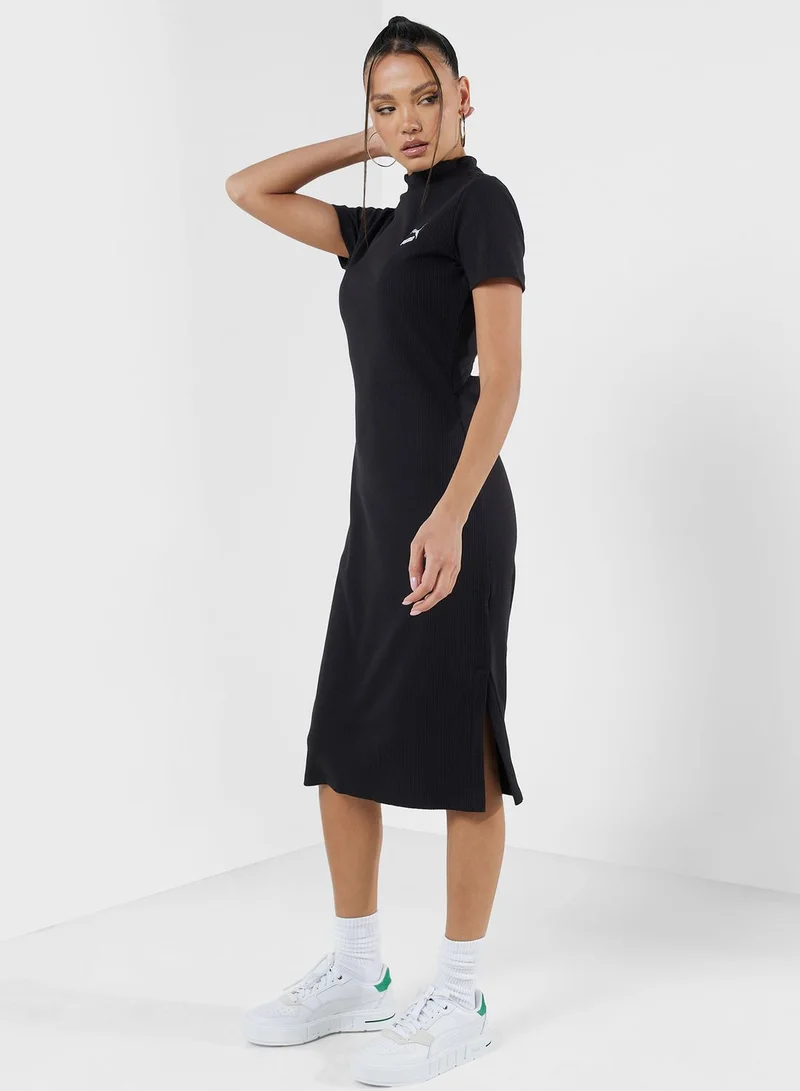 PUMA Ribbed Midi Dress