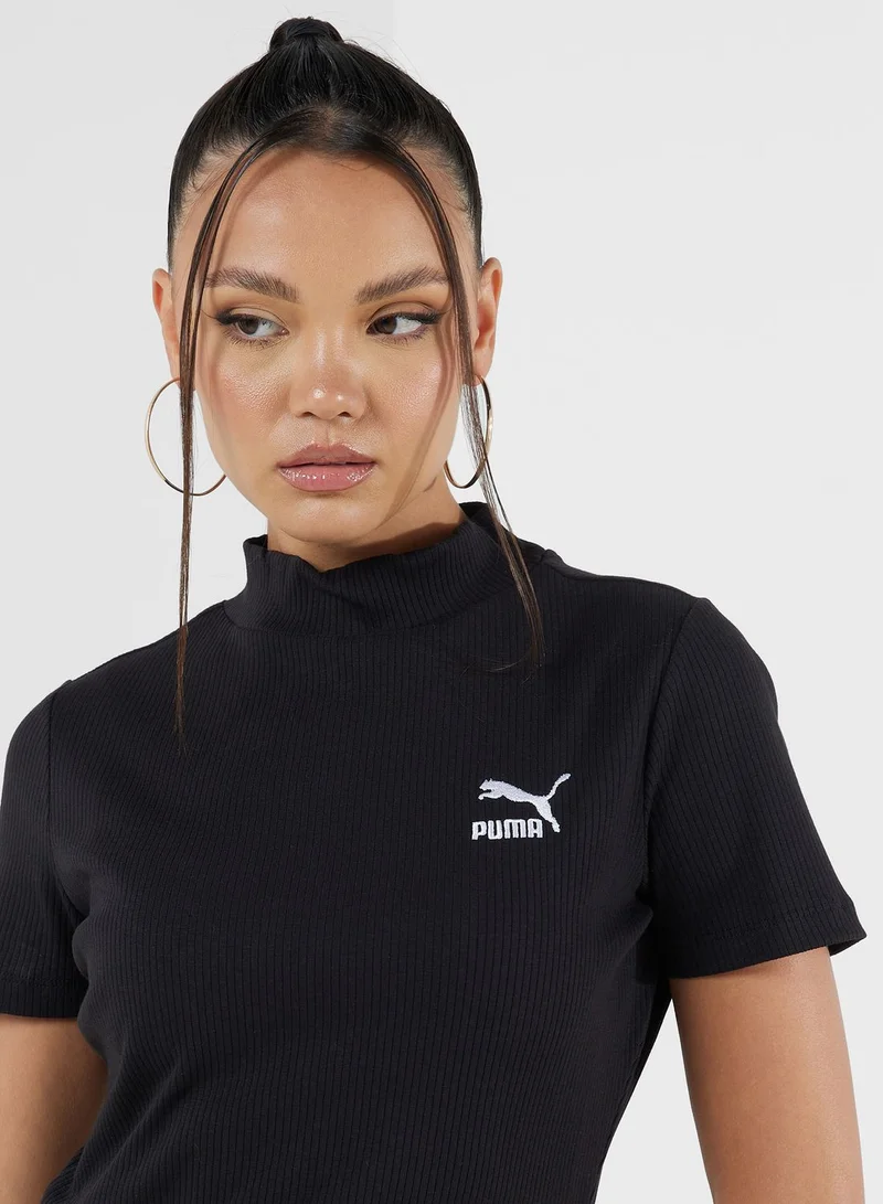 PUMA Ribbed Midi Dress