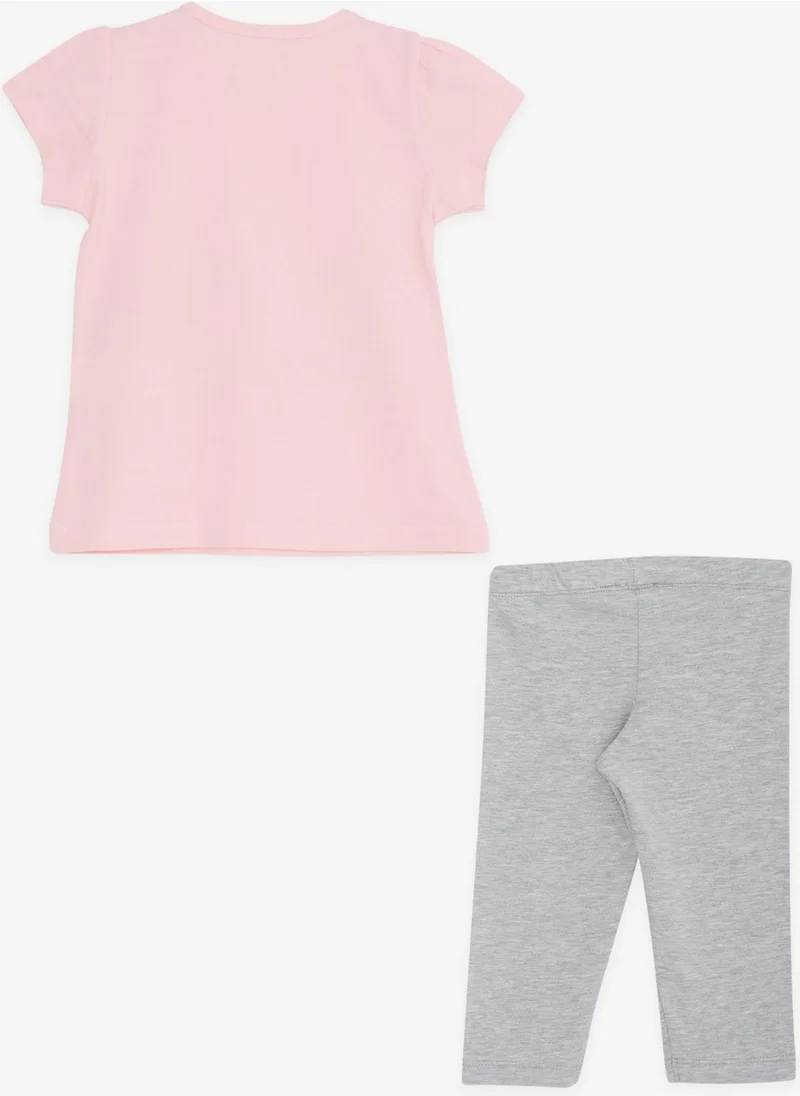 Breeze Girl's Capri Tights Set Dream Themed 1-4 Years, Pink